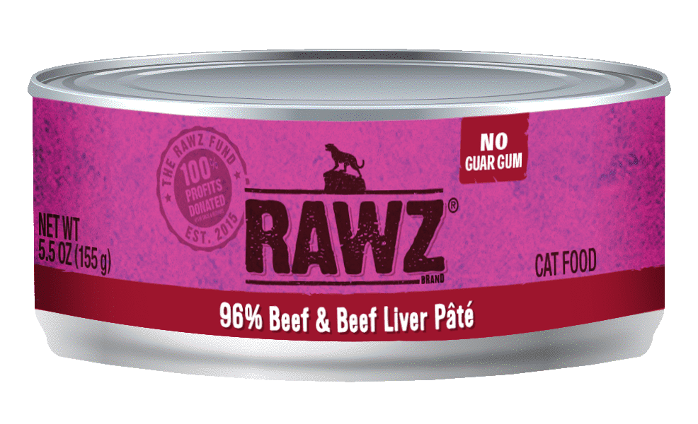 Rawz Beef and Beef Liver Pate 5.5oz Can